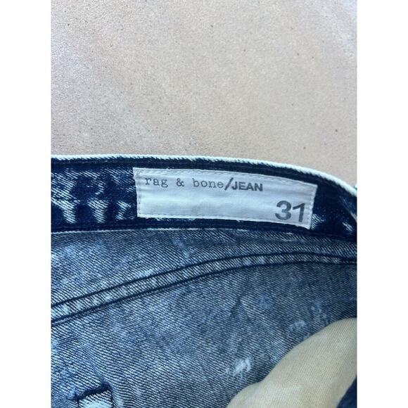 Women's Rag & Bone Jeans Acid Wash High Rise Straight Button Fly Size 31 - Picture 2 of 4